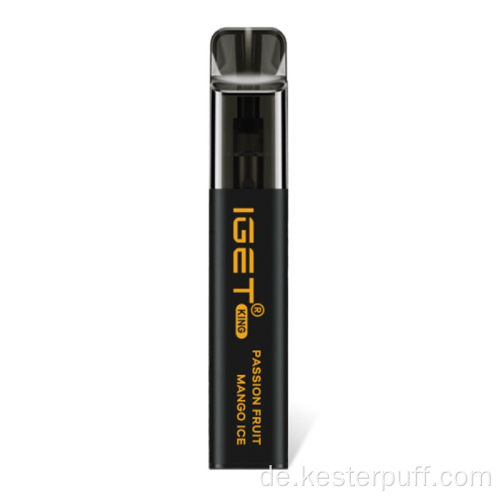 Original Iget King Disposable Vape Device Iced Traube